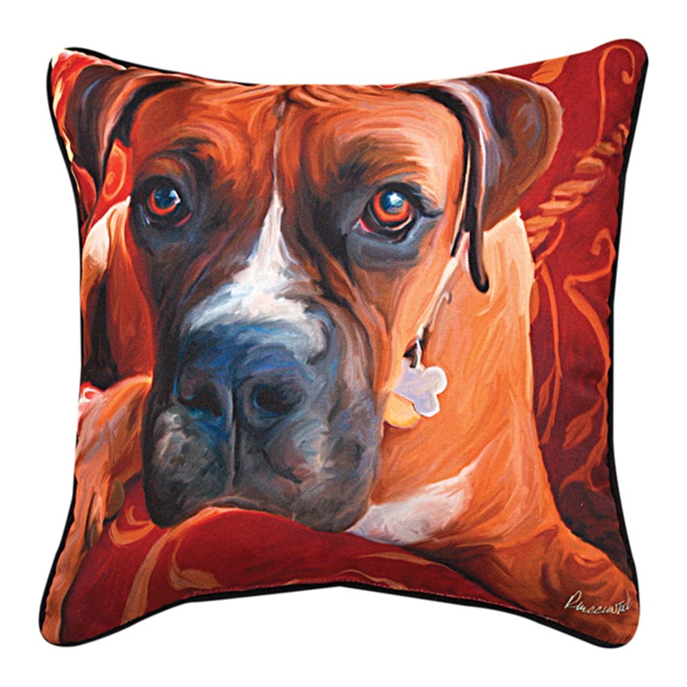 Harry Boxer Pillow 18 inch Indoor/Outdoor