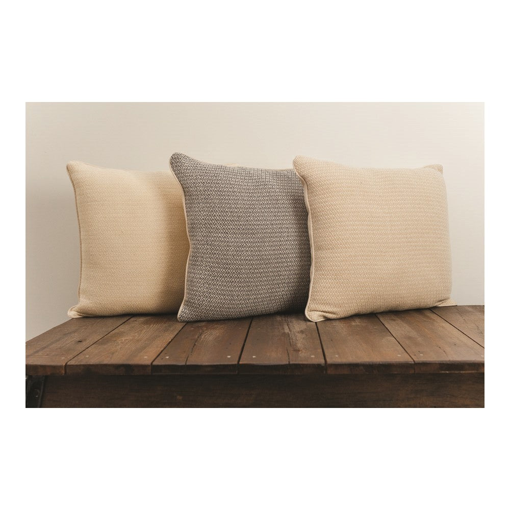 Dotted Diamond Tan Pillow 21x21 Woven Pillow