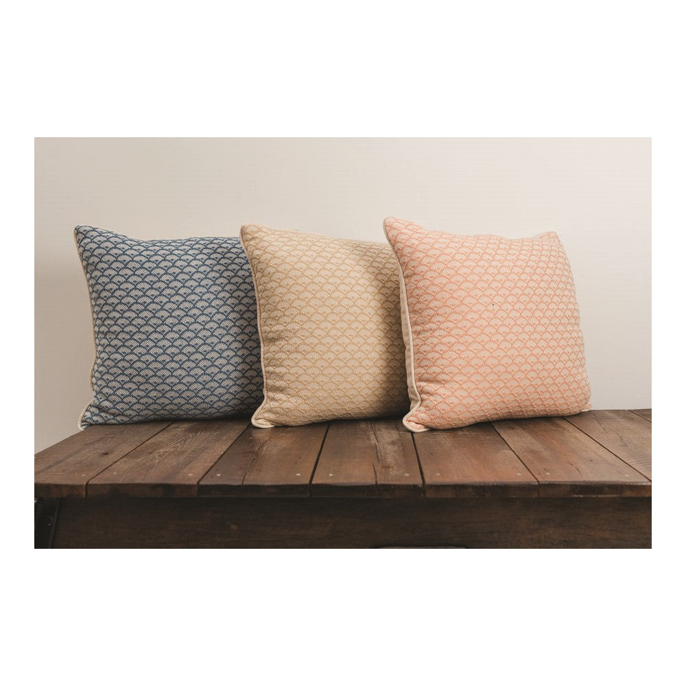 Scalloped Shell Pillow 21x21 Woven Pillow