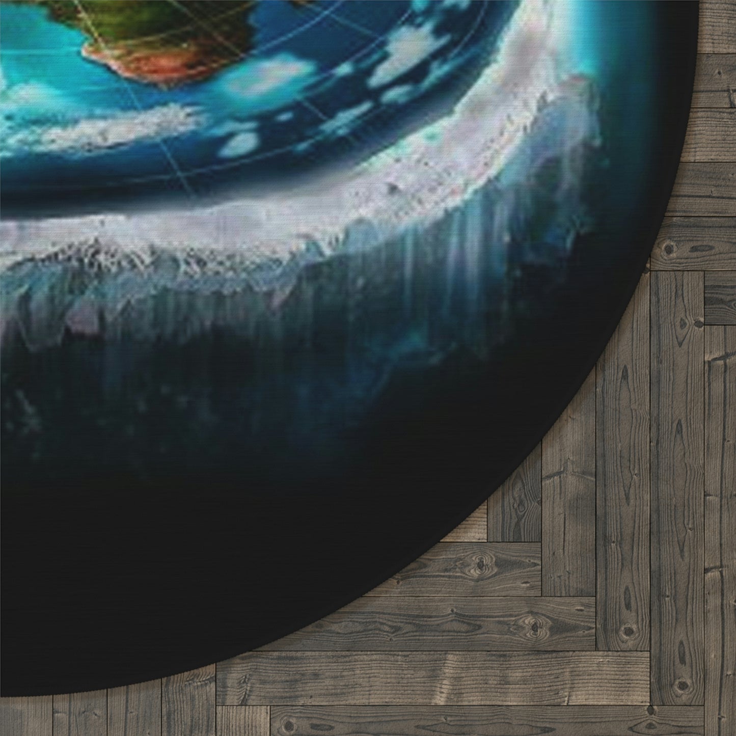 Flat Earth v2 Round Rug