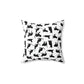 Black Cat AOP Spun Polyester Square Pillow