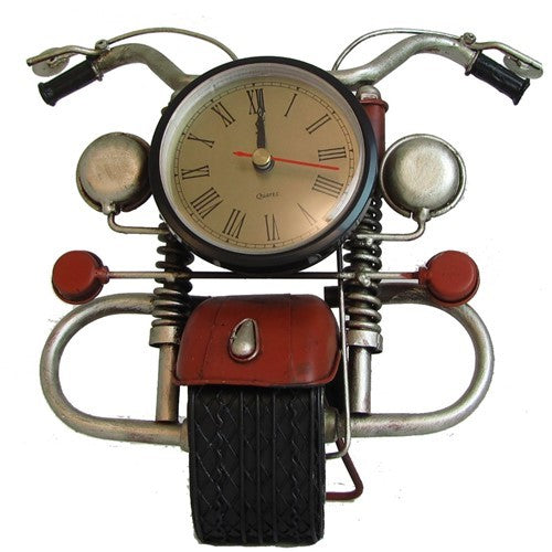 Iron Motorcycle Tabletop Clock