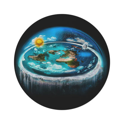 Flat Earth v2 Round Rug